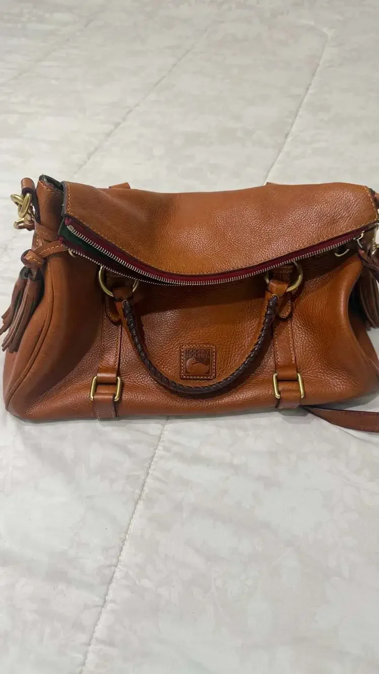 Dooney & Bourke Florentine Vachetta Leather Satchel with Braided Handles